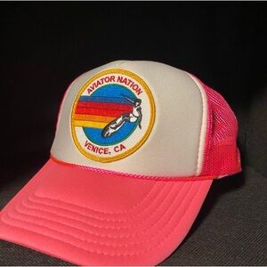 Aviator Nation Pink Trucker Hat bubblegum pink